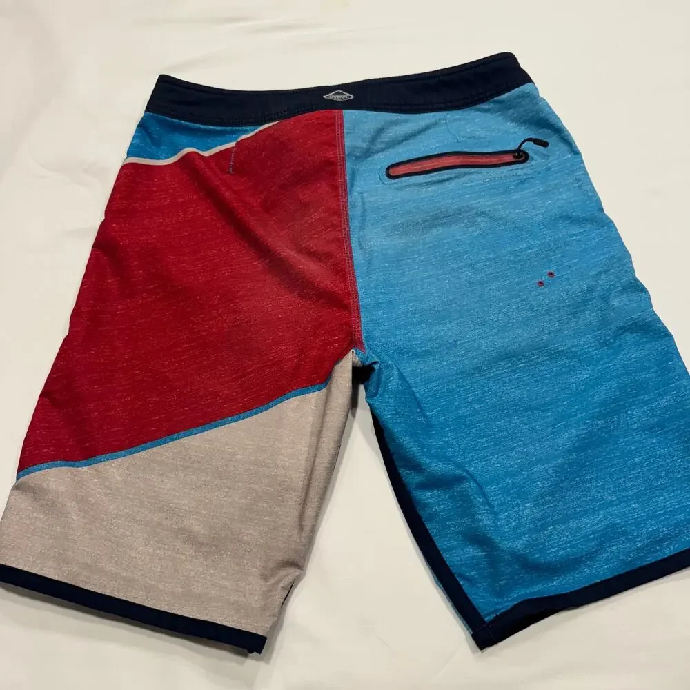 O’Neill‎ Hyperfreak Boardshorts Swim Shorts Men's Size 30 Blue Red Colorblock